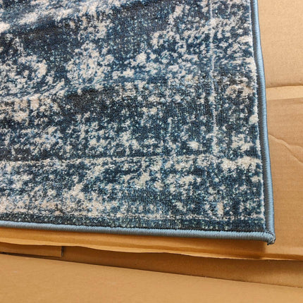 HomeArt Living Room RUG - Short Pile, Bordered, Dark Blue, 60x110cm