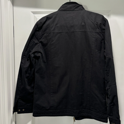 Mens Cotton Harrington Jacket Classic Lightweight Coat Black XXL WenVen