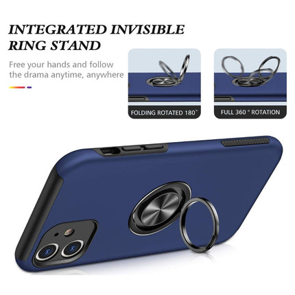 iPhone 11 Ring Holder Case Blue Kickstand