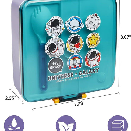School Lunch Box Leak Proof Square Food Grade Snack 1300ml Container for Kids