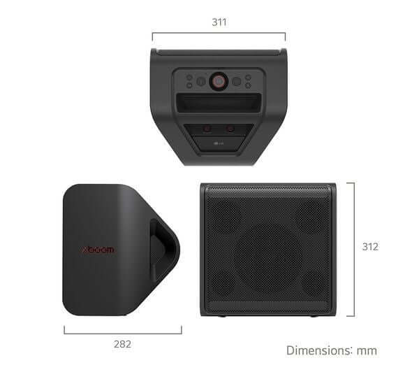 LG XBOOM STAGE 301 PORTABLE BLUETOOTH SPEAKER LED PARTY LIGHTS 120W 2.1 BLACK