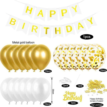 Birthday Decoration Balloon set for 18th, 21st, 30th, 40th, and 50th birthdays