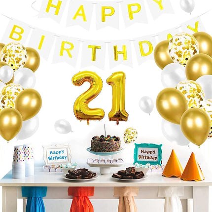 Birthday Decoration Balloon set for 18th, 21st, 30th, 40th, and 50th birthdays