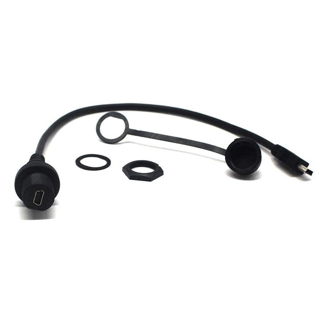 Mini Cable USB Male to Female Panel Mount 30cm Waterproof Dashboard