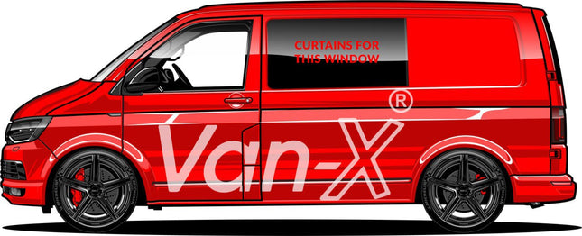 For Vauxhall Vivaro Premium Window Curtains - Black/Burgundy - CREATE YOUR OWN BUNDLE! Van-X