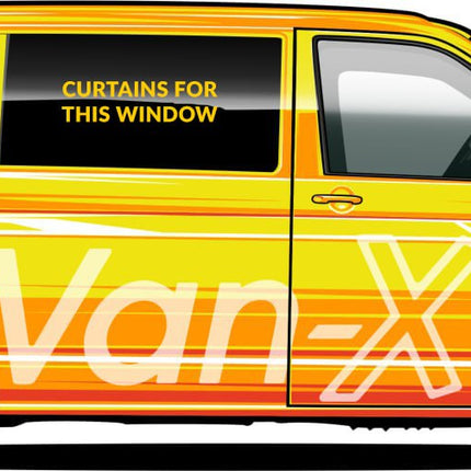 For Mercedes Vito MK2 Plastic Interior Premium Window Curtains - Black/Black - CREATE YOUR OWN BUNDLE!! Van-X