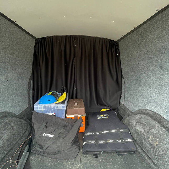 For VW T5,T5.1 Transporter Rear Seat Divider Curtain Kit with Rail Premium Quality - Van-X