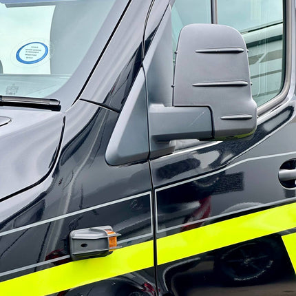 For Mercedes Sprinter Dodge 907 Wing Mirror Cap Covers Without Indicator – Hammerite (Set of 2) – Replacement Mirror Covers for Sprinter Vans