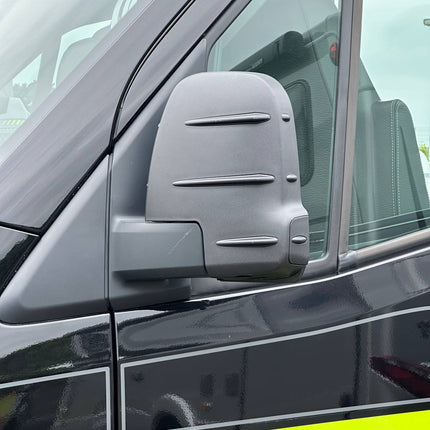 For Mercedes Sprinter Dodge 907 Wing Mirror Cap Covers Without Indicator – Hammerite (Set of 2) – Replacement Mirror Covers for Sprinter Vans