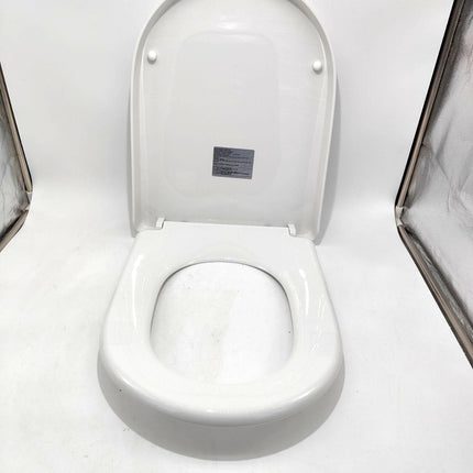 STOREMIC Toilet Seat Soft Close White D Shape Quick Release