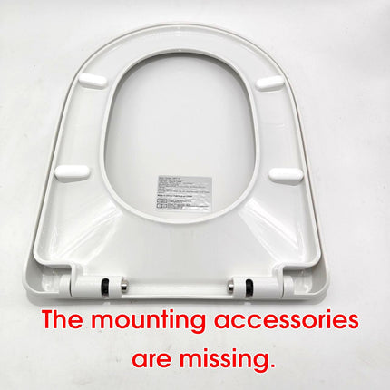 STOREMIC Toilet Seat Soft Close White D Shape Quick Release