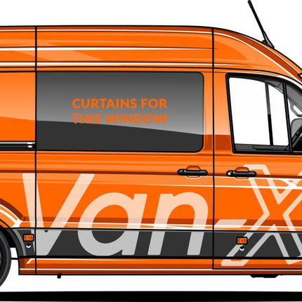 For Mercedes Sprinter Premium Window Curtains - Black/Grey - CREATE YOUR OWN BUNDLE! Van-X