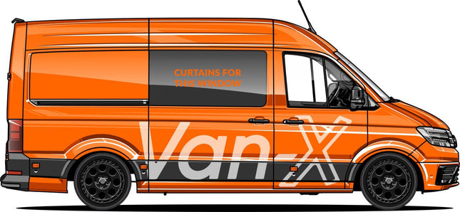 For Fiat Ducato Premium Window Curtains - Black/Black - Custom Bundle Option | Van-X