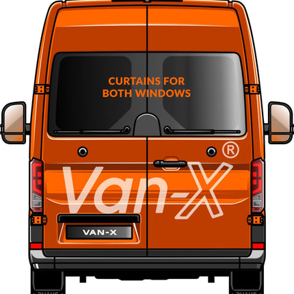 For Peugeot Boxer Premium Window Curtain - Black/Grey - Custom Bundle Option | Van-X