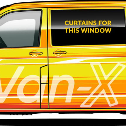 For VW T5 Caravelle / Shuttle Premium Window Curtains - Black/Grey - CREATE YOUR OWN BUNDLE! Van-X