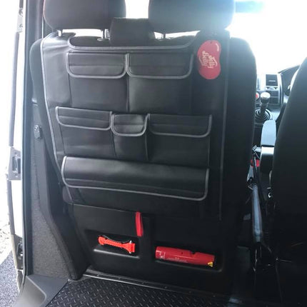 For VW T5 & T5.1 Transporter Double Back Seat Organiser – Premium Leatherette Storage | Van-X