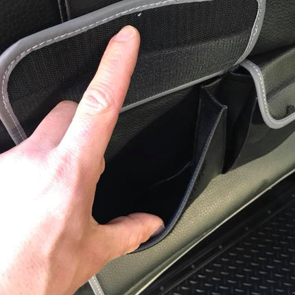 For VW T5 & T5.1 Transporter Double Back Seat Organiser – Premium Leatherette Storage | Van-X
