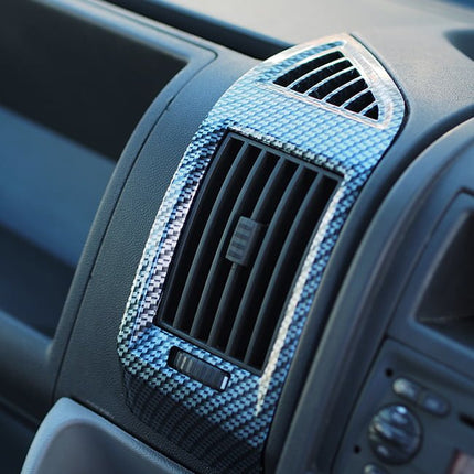 For Vauxhall Movano Dashboard Air Vent (Silver Carbon) | Van-X