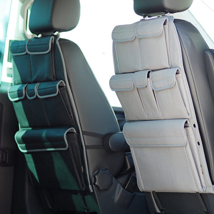 For VW T5 T5.1 Transporter Campervan Leatherette Back Seat Organiser – 2-Piece Bundle | Van-X