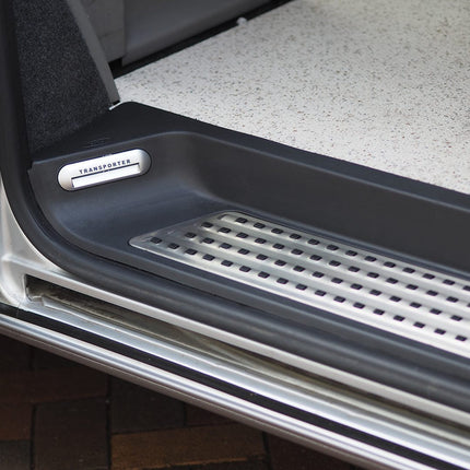 For VW T6 Caravelle Style Full Step (Set of 4) with Transporter LED Logo Lights | Van-X