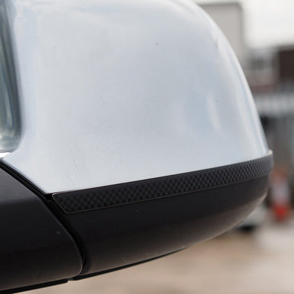 For VW T5.1 Transporter Wing Mirror Trims – Stainless Steel Carbon Film Covers | Van-X