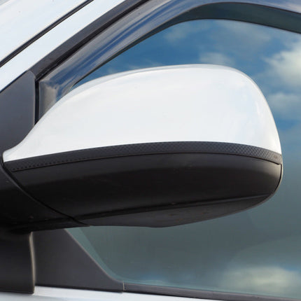 For VW T6 Transporter Wing Mirror Trims – Stainless Steel Carbon Film Covers | Van-X