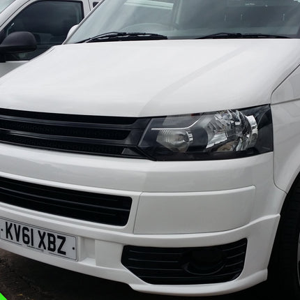 For VW Volkswagen T5.1 Front Badgeless Grille – Gloss Piano Black Finish | Van-X