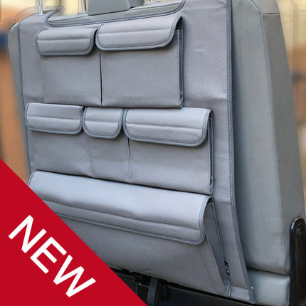 For VW T6 & T6.1 Transporter Double Back Seat Organiser – Premium Leatherette Storage | Van-X