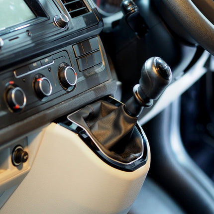 For VW T6 Transporter Gear Knob Surround – Gloss Black Interior Trim for Manual & DSG | Van-X