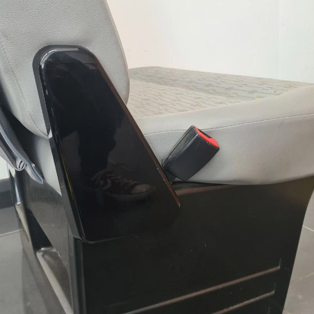 For VW T6 Twin Seat Hinge Covers – Piano Black Finish for Transporter Interior Styling Upgrade