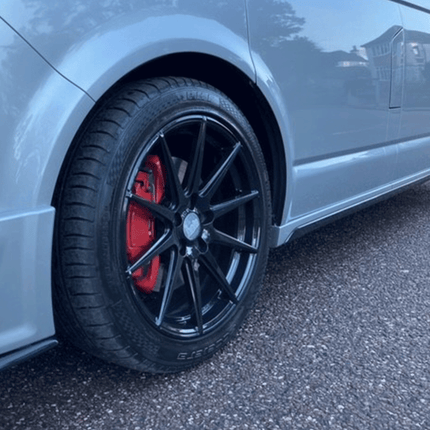 For VW T6.1 Transporter SWB ABS Side Skirts Painted In Reflex Silver Painted and Ready to Fit