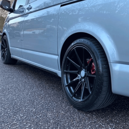 For VW T5, T5.1 SWB Side Skirts Reflex Silver Plastic Painted and Ready to Fit