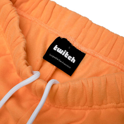 Twitch Fleece Jogger Sweatpants Orange - XS Unisex With Pockets