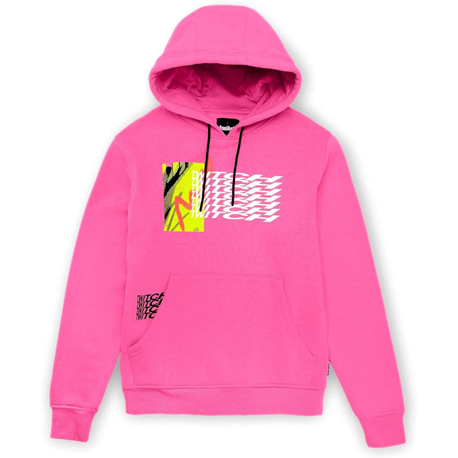 Twitch Hoodie Sweatshirt Pink hooded with Print on Both Sides - XL