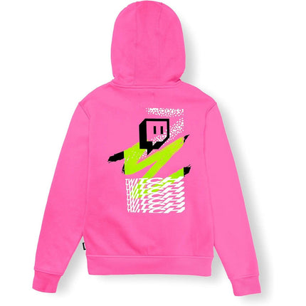 Twitch Hoodie Sweatshirt Pink hooded with Print on Both Sides - XL