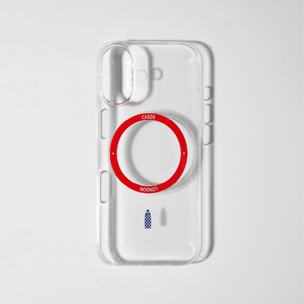 Slim Clear iPhone 17 Pro Max Case with Red MagSafe Ring - Gherkin Icon | The Iconic Slim