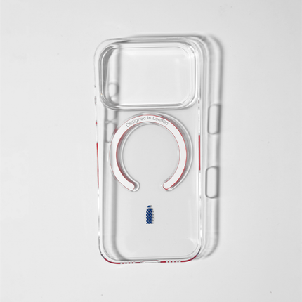 Slim Clear iPhone 17 Pro Max Case with Red MagSafe Ring - Gherkin Icon | The Iconic Slim