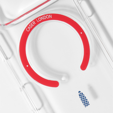 Slim Clear iPhone 17 Pro Case with Red MagSafe Ring - Gherkin Icon | The Iconic Slim