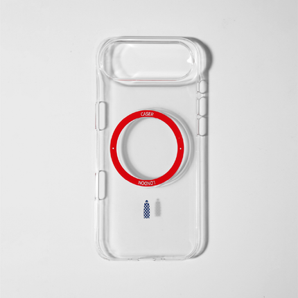 Slim Clear iPhone 17 Pro Case with Red MagSafe Ring - Gherkin Icon | The Iconic Slim