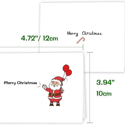 36 Merry Christmas Greeting Cards with Envelopes Stickers 10x12cm KUUQA