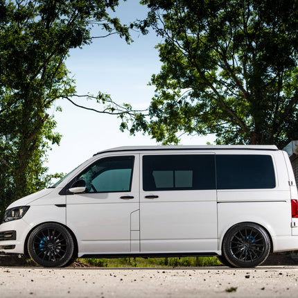 For VW T6 SWB Side Skirts Deep Black Plastic Painted and Ready to Fit (B-Grade)