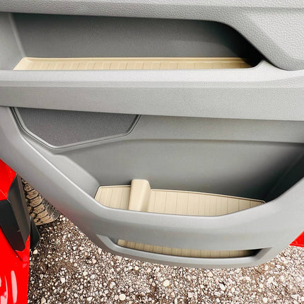 For MAN TGE Rubber Door Liner Pocket Inserts Grey | Van-X