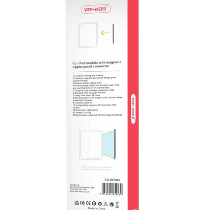 Stylus Pen for iPad – with Palm Rejection & USB-C Fast Charge (VD-SP003)