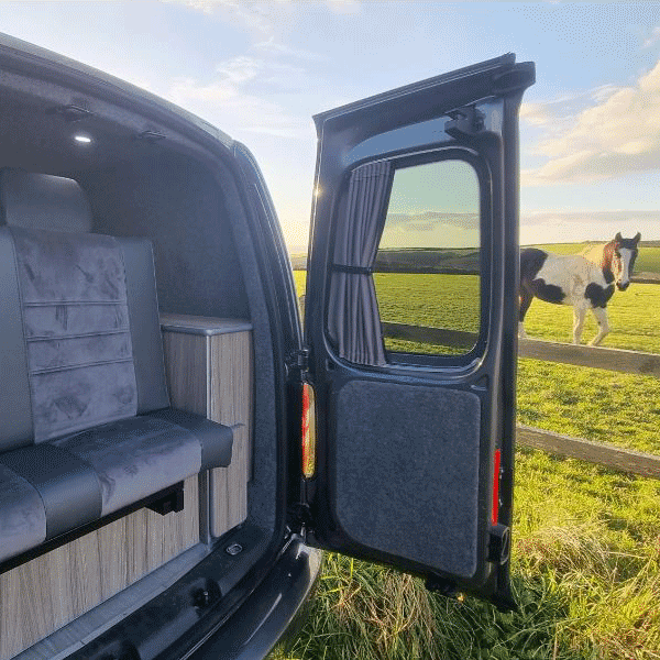 For Fiat Scudo Premium Window Curtains - Black/Grey - CREATE YOUR OWN BUNDLE! | Van-X