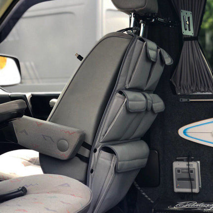For VW T4 Caravelle Campervan Leatherette Captain’s Back Seat Organiser | Van-X