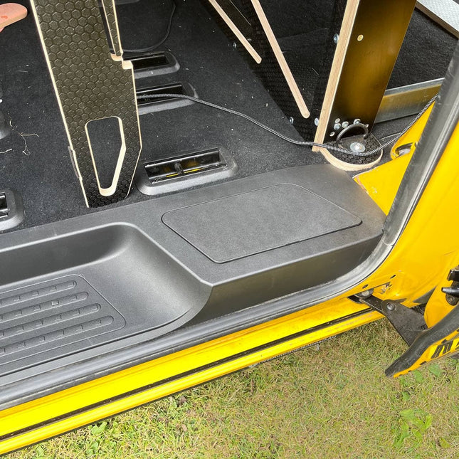 For VW T6.1 Transporter Side Loading Door Step V3 17mm Extra Deep with Storage Compartment