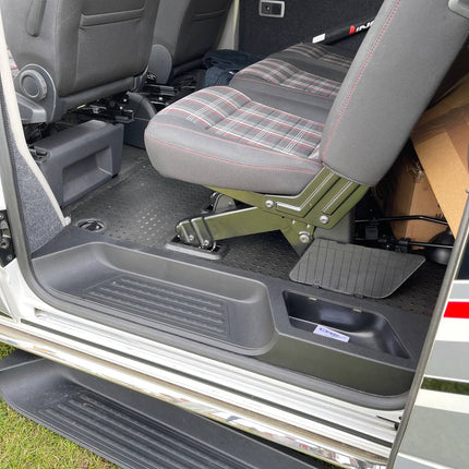 For VW T6.1 Transporter Side Loading Door Step V3 17mm Extra Deep with Storage Compartment