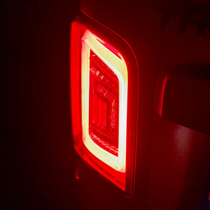 For VW T6 Transporter (2015–2020) Barndoor Smoked Full Frame LED Rear Lights – Van-X
