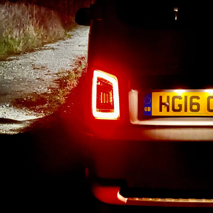 For VW T5 Transporter MK3.1 Barndoor Smoked Full Frame LED Rear Lights | Van-X